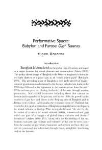 Performative Spaces: Babylon and Farose Gay Saunas 93