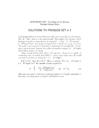 Solutions to Problem Set # 5