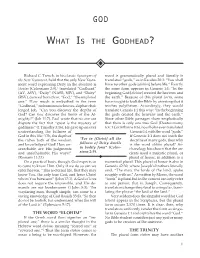 What Is the Godhead?