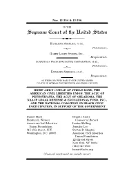 Amicus Briefs in Support of Either Party Or Neither Party