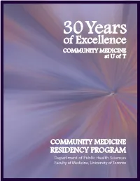 Community Medicine Residency Program