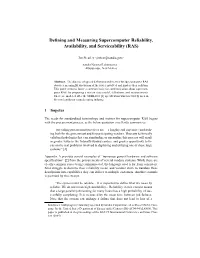 Defining and Measuring Supercomputer Reliability