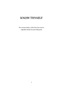 Know Thyself
