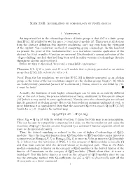 Math 210B. Annihilation of Cohomology of Finite Groups 1. Motivation an Important Fact in the Cohomology Theory of Finite Groups