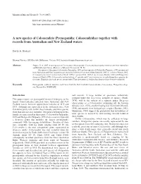 Pycnogonida: Colossendeidae) Together with Records from Australian and New Zealand Waters