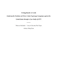 Analyzing the Evolution of China's Cyber Espionage Campaigns