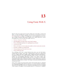 Chapter 13, Using Fonts with X