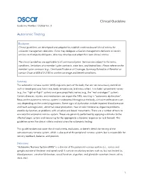 ​Clinical Guideline Autonomic Testing