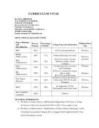 Curriculum Vitae