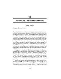 Isolated and Confined Environments