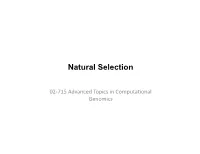 Natural Selection
