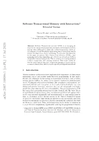 Software Transactional Memory with Interactions 3