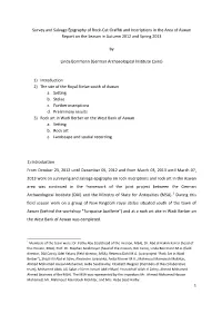 Survey and Salvage Epigraphy of Rock-Cut Graffiti and Inscriptions in the Area of Aswan Report on the Season in Autumn 2012 and Spring 2013
