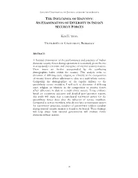The Influence of Identity: an Examination of Diversity in India's