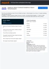 210 Bus Time Schedule & Line Route