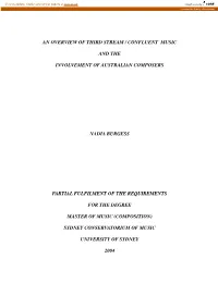 An Overview of Third Stream / Confluent Music And