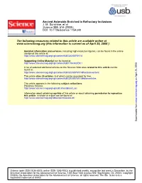 Ancient Asteroids Enriched in Refractory Inclusions J