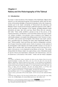 Halevy and the Historiography of the Talmud