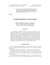 Laser Interference Lithography