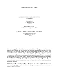 Nber Working Paper Series Bank Supervision And
