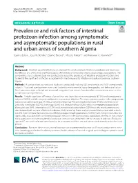 Prevalence and Risk Factors of Intestinal Protozoan Infection