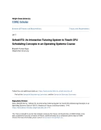 Sched-ITS: an Interactive Tutoring System to Teach CPU Scheduling Concepts in an Operating Systems Course