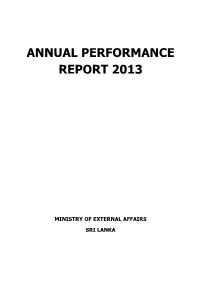 Annual Performance Report 2013