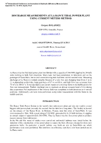 Discharge Measurements at La Rance Tidal Power Plant Using Current Meters Method