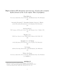 High-Resolution IR Absorption Spectroscopy of Polycyclic Aromatic Hydrocarbons in the 3-Μm Region: Role of Periphery