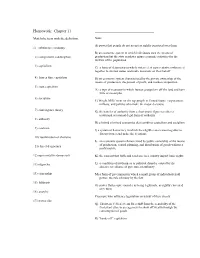 Homework: Chapter 11 ______