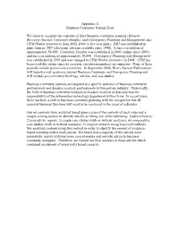 Methods and Rationale for Business Continuity Journal Scan