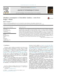 Obsidian Consumption in Chalcolithic Sardinia: a View from Bingia ’E Monti