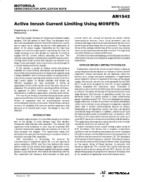 AN1542 Active Inrush Current Limiting Using Mosfets