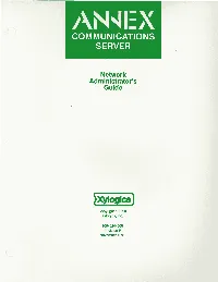 Annex Communications Server Network Administrator's Guide 166