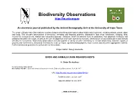 Biodiversity Observations