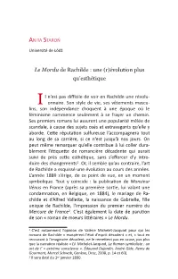 Le Mordu De Rachilde : Une (R)Évolution Plus Qu’Esthétique