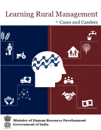 MGNCRE MHRD DHE Learning Rural Management- Cases and Caselets