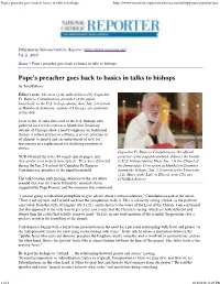 Pope's Preacher Goes Back to Basics in Talks to Bishops