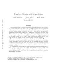 Quantum Circuits with Mixed States Is Polynomially Equivalent in Computational Power to the Standard Unitary Model