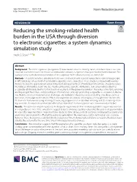 Reducing the Smoking-Related Health Burden In