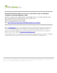 Roadside Distribution Patterns of Invasive Alien Plants Along An