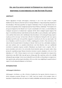 Vegetation Responses to Disturbance on the Ustyurt