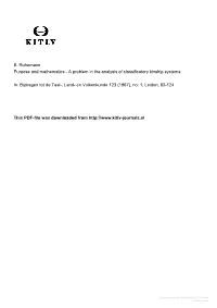 B. Ruhemann Purpose and Mathematics - a Problem in the Analysis of Classificatory Kinship Systems