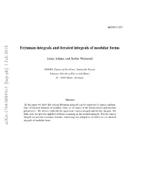 Feynman Integrals and Iterated Integrals of Modular Forms