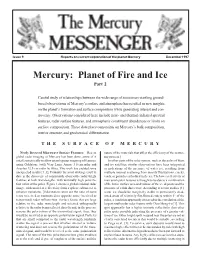 Mercury: Planet of Fire and Ice Part 2