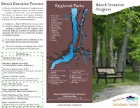 Regional Parks Bench Donation Review the Bench Donation Guidelines And