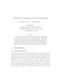 The Role of Ontologies in Data Integration