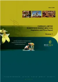 Vegetation and Flora Report