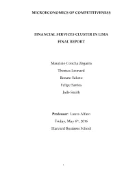 Lima Financial Services Cluster