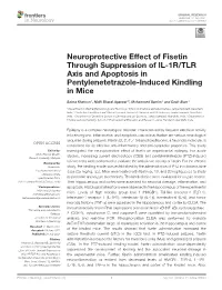Neuroprotective Effect of Fisetin Through Suppression of IL-1R/TLR Axis and Apoptosis in Pentylenetetrazole-Induced Kindling in Mice